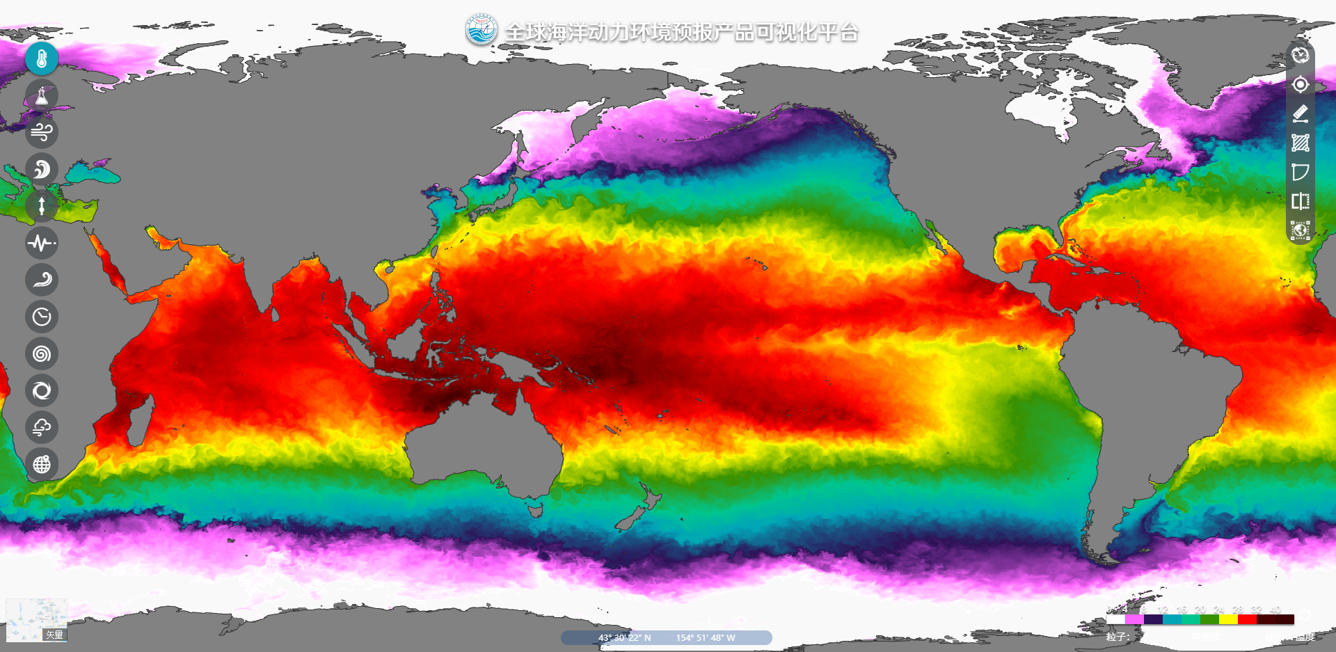 全球海洋动力环境预报产品可视化平台